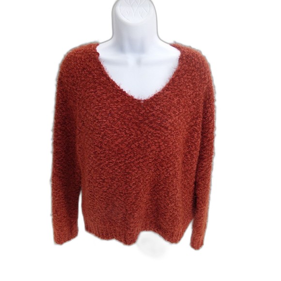 Poof Apparel women's maroon popcorn sweater size MED - Picture 1 of 7